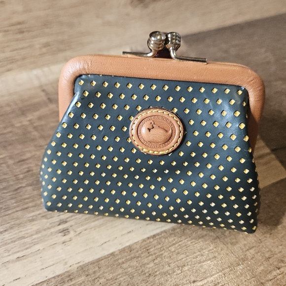 Green and Tan Polka Dot Coin Purse - Picture 10 of 10
